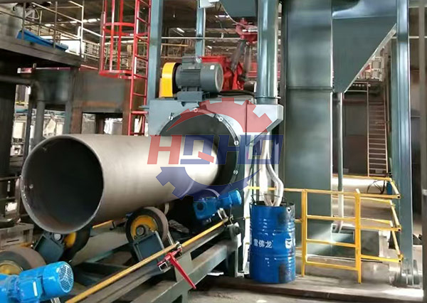 What are the precautions for using a steel pipe external wall shot blasting machine?